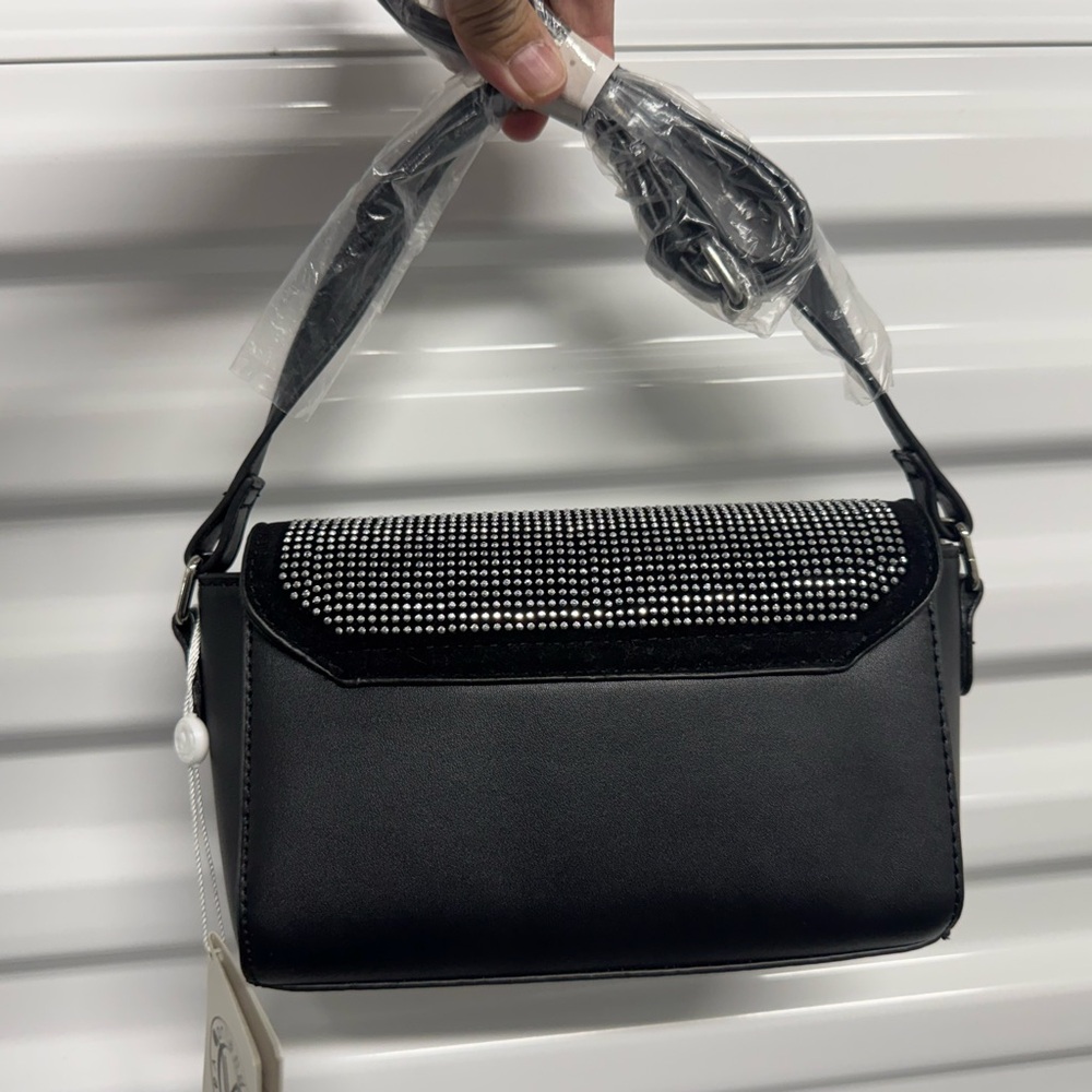 Valentino Orlandi Black and Silver Shoulder Bag - Picture 2 of 4